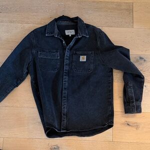 Carhartt WIP Black Denim Shirt Jacket